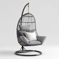 Hanging Egg Chair - Steel Frame 120x105x196 cm - Black/Grey - Indoor Outdoor Use
